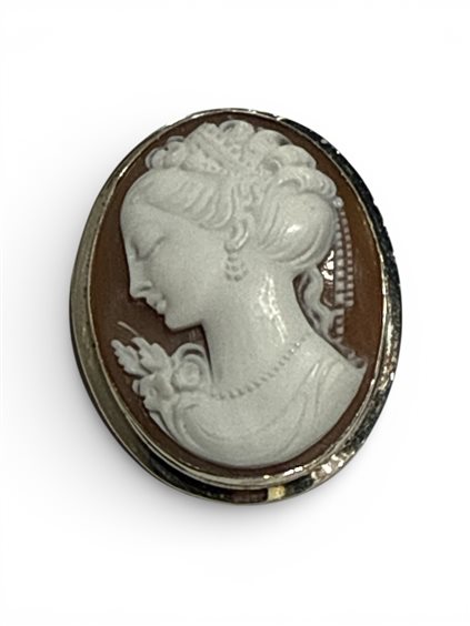 Brosche Mandile 1922 Dame Cammei  in Silber Conchiglia 2MSPCM28 - 2MSPCM28